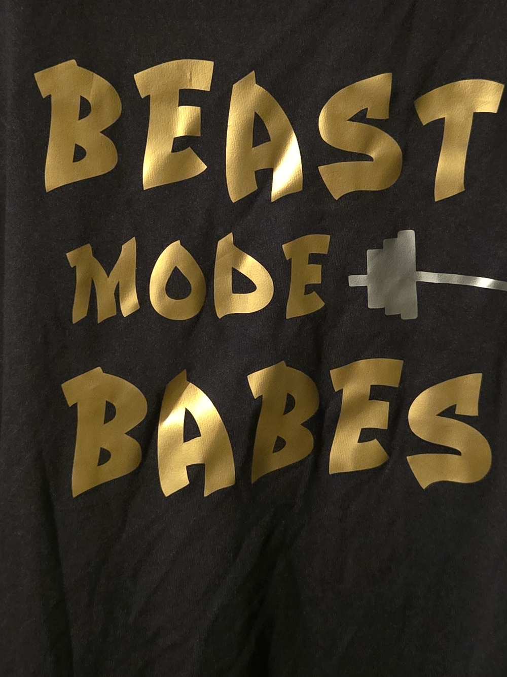 Black Racerback Tank with Gold - Picture 2 of 7